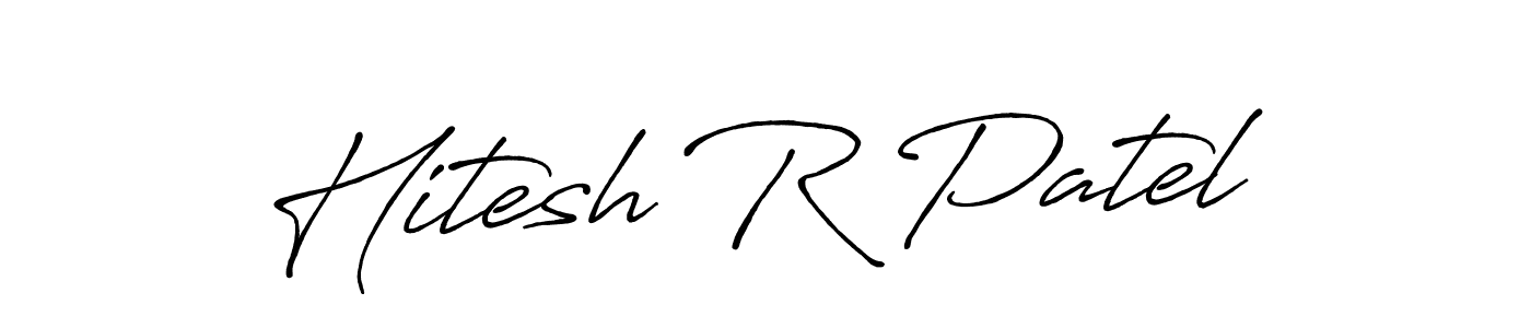 Also You can easily find your signature by using the search form. We will create Hitesh R Patel name handwritten signature images for you free of cost using Antro_Vectra_Bolder sign style. Hitesh R Patel signature style 7 images and pictures png