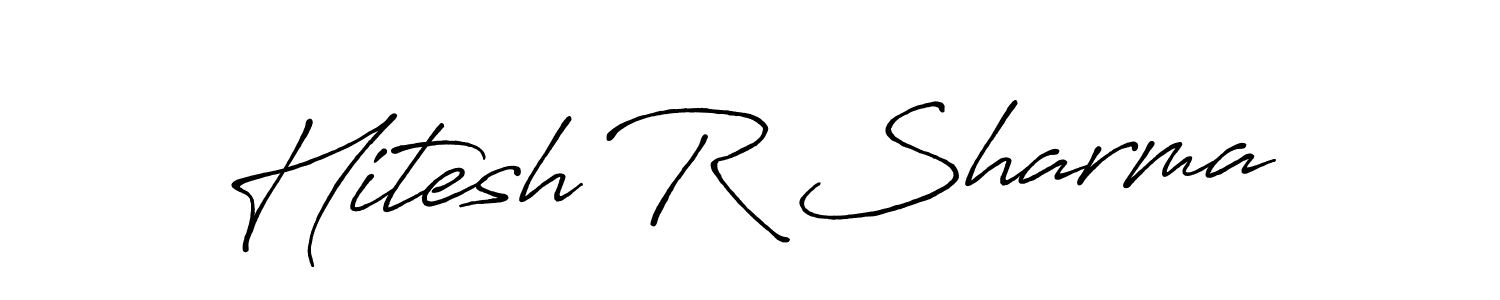 Make a beautiful signature design for name Hitesh R Sharma. With this signature (Antro_Vectra_Bolder) style, you can create a handwritten signature for free. Hitesh R Sharma signature style 7 images and pictures png