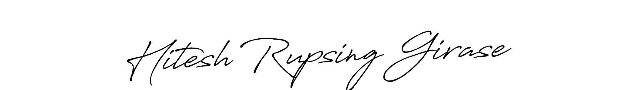 How to Draw Hitesh Rupsing Girase signature style? Antro_Vectra_Bolder is a latest design signature styles for name Hitesh Rupsing Girase. Hitesh Rupsing Girase signature style 7 images and pictures png