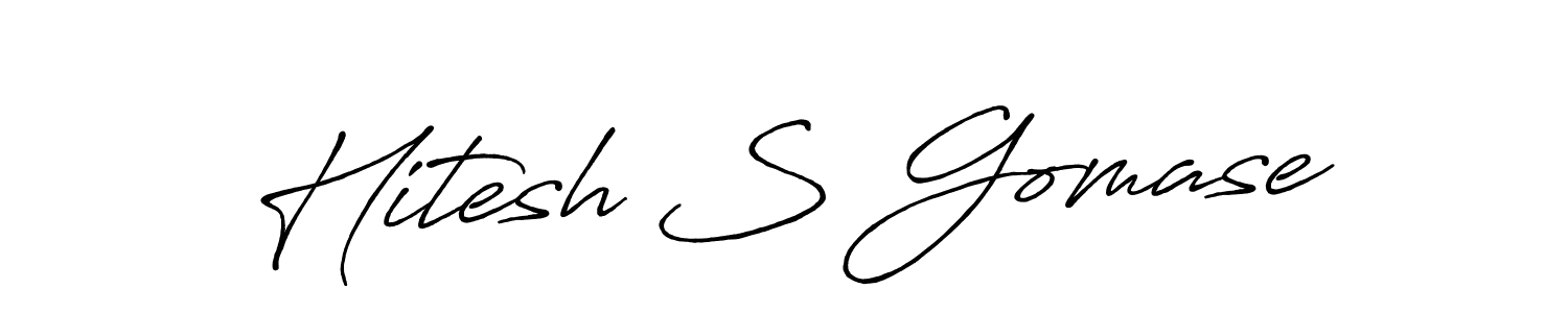 Make a short Hitesh S Gomase signature style. Manage your documents anywhere anytime using Antro_Vectra_Bolder. Create and add eSignatures, submit forms, share and send files easily. Hitesh S Gomase signature style 7 images and pictures png