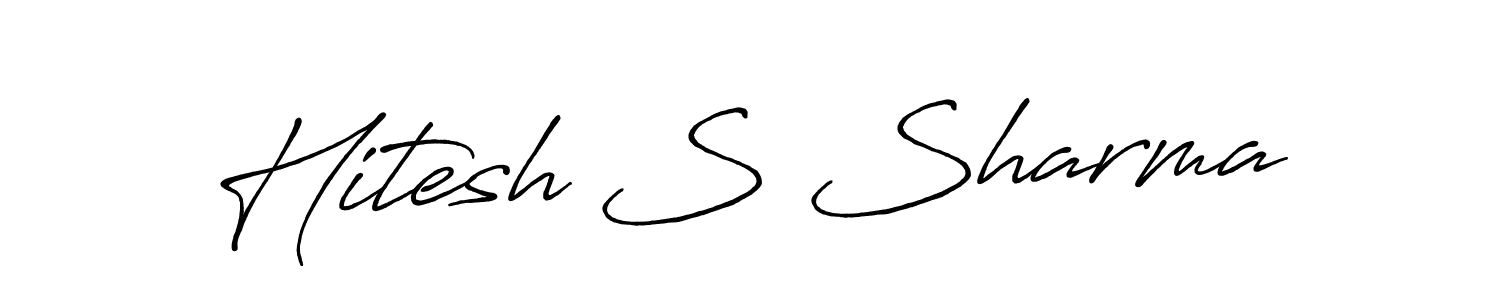 Also You can easily find your signature by using the search form. We will create Hitesh S Sharma name handwritten signature images for you free of cost using Antro_Vectra_Bolder sign style. Hitesh S Sharma signature style 7 images and pictures png