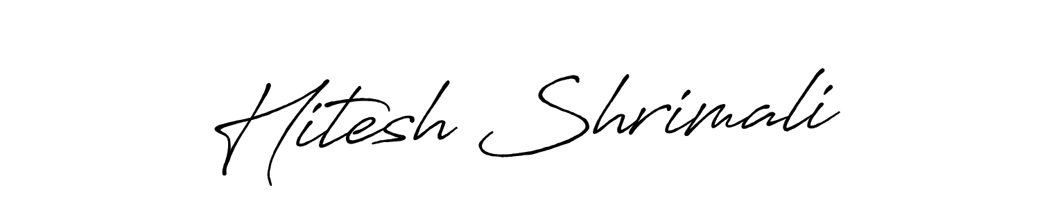 if you are searching for the best signature style for your name Hitesh Shrimali. so please give up your signature search. here we have designed multiple signature styles  using Antro_Vectra_Bolder. Hitesh Shrimali signature style 7 images and pictures png