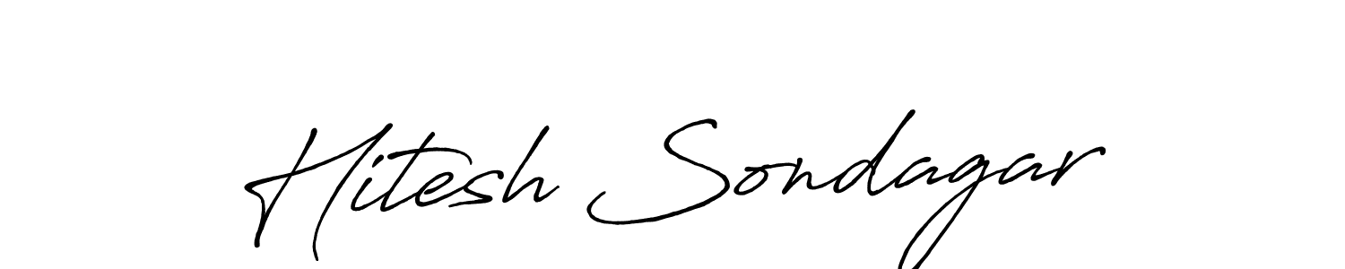 Also You can easily find your signature by using the search form. We will create Hitesh Sondagar name handwritten signature images for you free of cost using Antro_Vectra_Bolder sign style. Hitesh Sondagar signature style 7 images and pictures png