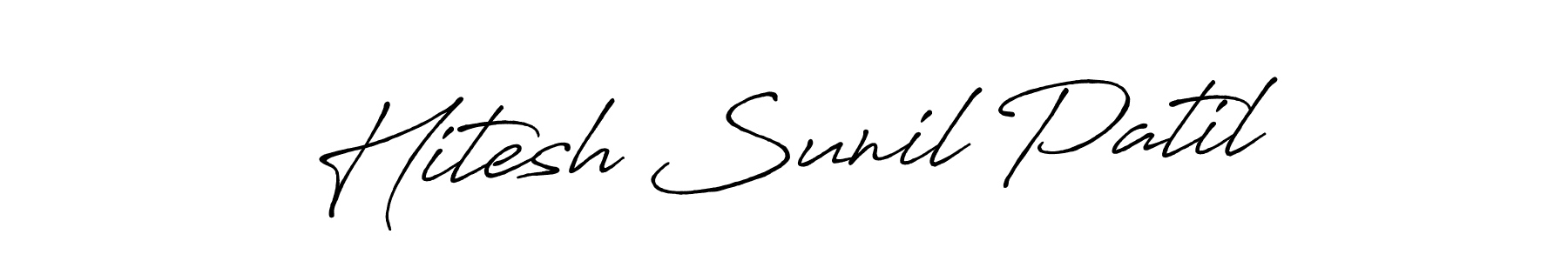 Also You can easily find your signature by using the search form. We will create Hitesh Sunil Patil name handwritten signature images for you free of cost using Antro_Vectra_Bolder sign style. Hitesh Sunil Patil signature style 7 images and pictures png