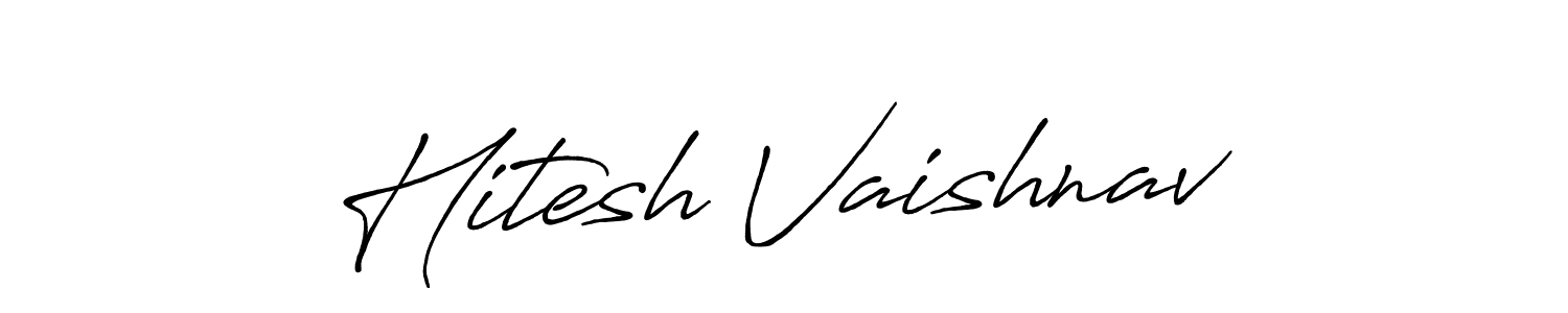 How to make Hitesh Vaishnav signature? Antro_Vectra_Bolder is a professional autograph style. Create handwritten signature for Hitesh Vaishnav name. Hitesh Vaishnav signature style 7 images and pictures png