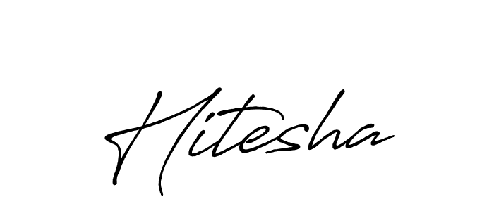 Hitesha stylish signature style. Best Handwritten Sign (Antro_Vectra_Bolder) for my name. Handwritten Signature Collection Ideas for my name Hitesha. Hitesha signature style 7 images and pictures png