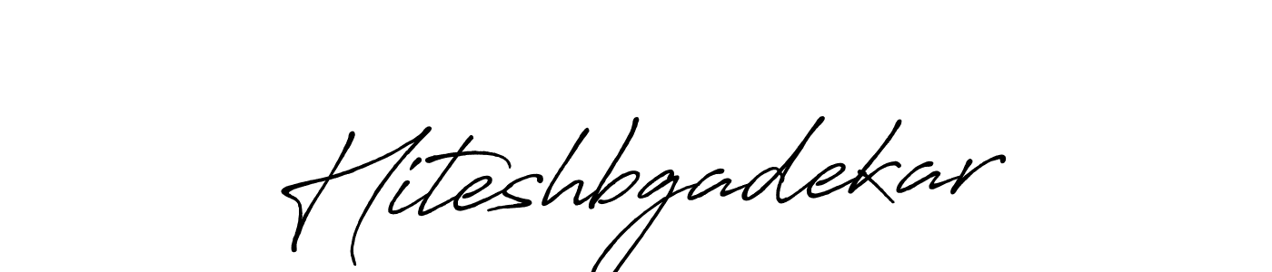 Also we have Hiteshbgadekar name is the best signature style. Create professional handwritten signature collection using Antro_Vectra_Bolder autograph style. Hiteshbgadekar signature style 7 images and pictures png