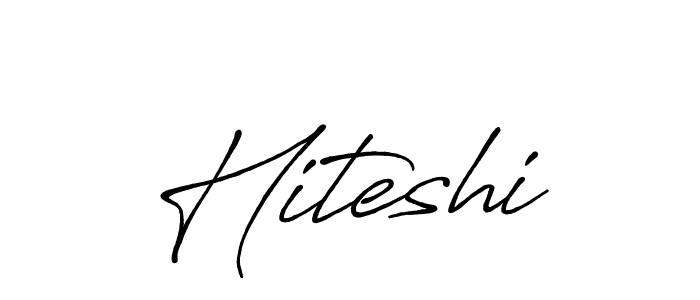 Also we have Hiteshi name is the best signature style. Create professional handwritten signature collection using Antro_Vectra_Bolder autograph style. Hiteshi signature style 7 images and pictures png