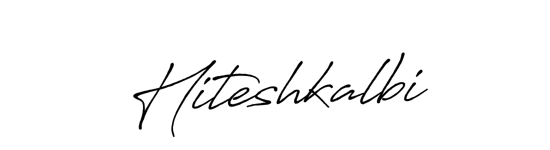 How to make Hiteshkalbi signature? Antro_Vectra_Bolder is a professional autograph style. Create handwritten signature for Hiteshkalbi name. Hiteshkalbi signature style 7 images and pictures png