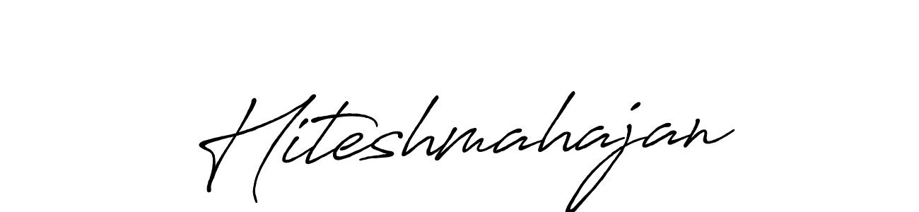Also we have Hiteshmahajan name is the best signature style. Create professional handwritten signature collection using Antro_Vectra_Bolder autograph style. Hiteshmahajan signature style 7 images and pictures png