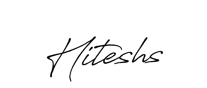 How to make Hiteshs name signature. Use Antro_Vectra_Bolder style for creating short signs online. This is the latest handwritten sign. Hiteshs signature style 7 images and pictures png