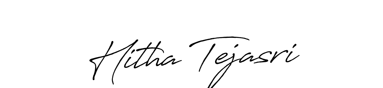 This is the best signature style for the Hitha Tejasri name. Also you like these signature font (Antro_Vectra_Bolder). Mix name signature. Hitha Tejasri signature style 7 images and pictures png
