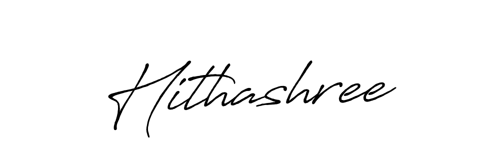 How to make Hithashree signature? Antro_Vectra_Bolder is a professional autograph style. Create handwritten signature for Hithashree name. Hithashree signature style 7 images and pictures png