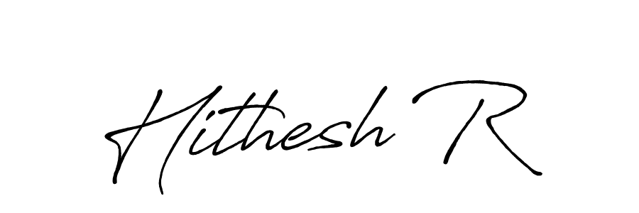 Also we have Hithesh R name is the best signature style. Create professional handwritten signature collection using Antro_Vectra_Bolder autograph style. Hithesh R signature style 7 images and pictures png