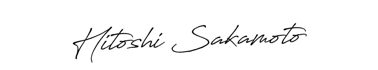 Use a signature maker to create a handwritten signature online. With this signature software, you can design (Antro_Vectra_Bolder) your own signature for name Hitoshi Sakamoto. Hitoshi Sakamoto signature style 7 images and pictures png