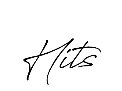 How to make Hits name signature. Use Antro_Vectra_Bolder style for creating short signs online. This is the latest handwritten sign. Hits signature style 7 images and pictures png