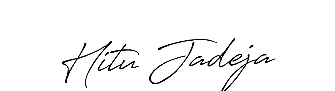 Also You can easily find your signature by using the search form. We will create Hitu Jadeja name handwritten signature images for you free of cost using Antro_Vectra_Bolder sign style. Hitu Jadeja signature style 7 images and pictures png