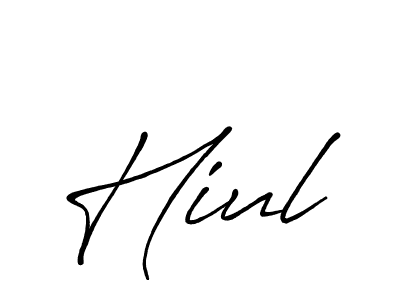 if you are searching for the best signature style for your name Hiul. so please give up your signature search. here we have designed multiple signature styles  using Antro_Vectra_Bolder. Hiul signature style 7 images and pictures png