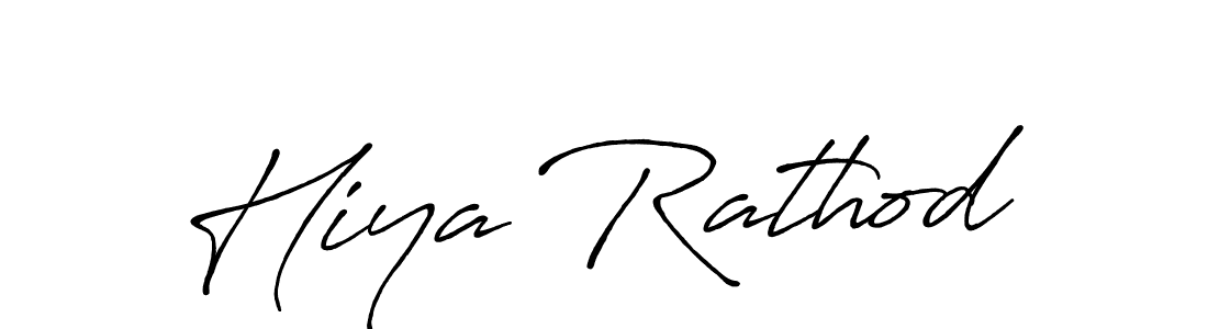 Hiya Rathod stylish signature style. Best Handwritten Sign (Antro_Vectra_Bolder) for my name. Handwritten Signature Collection Ideas for my name Hiya Rathod. Hiya Rathod signature style 7 images and pictures png