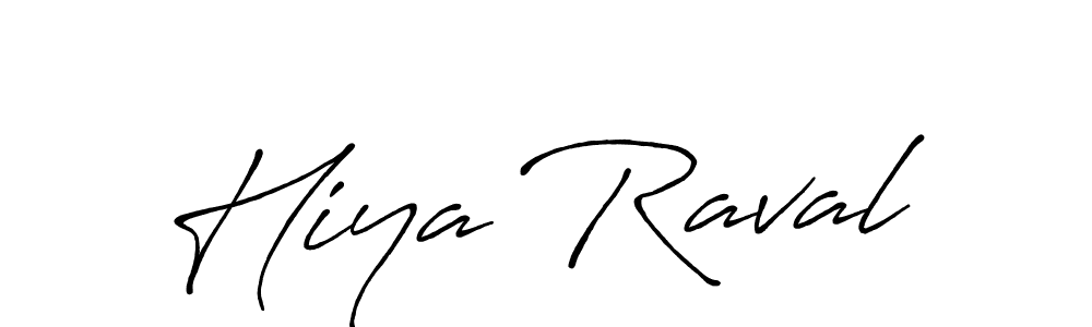 Make a beautiful signature design for name Hiya Raval. Use this online signature maker to create a handwritten signature for free. Hiya Raval signature style 7 images and pictures png