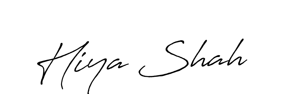 You should practise on your own different ways (Antro_Vectra_Bolder) to write your name (Hiya Shah) in signature. don't let someone else do it for you. Hiya Shah signature style 7 images and pictures png