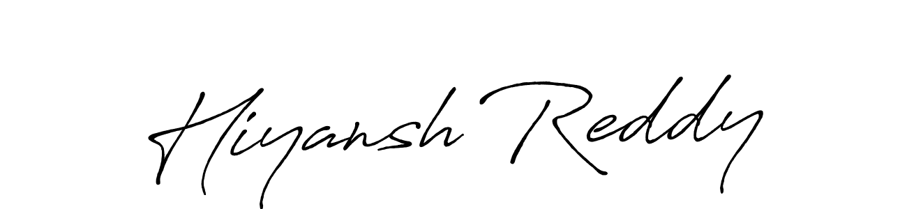 Make a beautiful signature design for name Hiyansh Reddy. With this signature (Antro_Vectra_Bolder) style, you can create a handwritten signature for free. Hiyansh Reddy signature style 7 images and pictures png