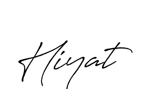 Similarly Antro_Vectra_Bolder is the best handwritten signature design. Signature creator online .You can use it as an online autograph creator for name Hiyat. Hiyat signature style 7 images and pictures png