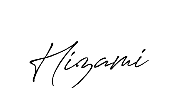 How to make Hizami signature? Antro_Vectra_Bolder is a professional autograph style. Create handwritten signature for Hizami name. Hizami signature style 7 images and pictures png