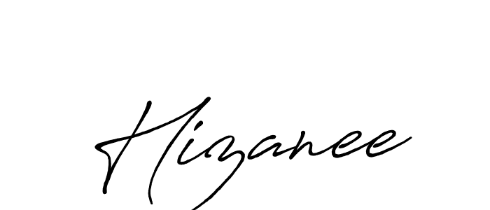 Make a beautiful signature design for name Hizanee. With this signature (Antro_Vectra_Bolder) style, you can create a handwritten signature for free. Hizanee signature style 7 images and pictures png