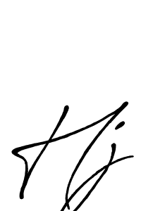 You should practise on your own different ways (Antro_Vectra_Bolder) to write your name (Hj) in signature. don't let someone else do it for you. Hj signature style 7 images and pictures png