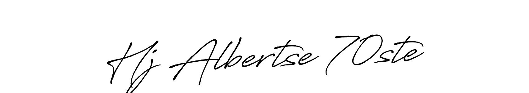 Also we have Hj Albertse 70ste name is the best signature style. Create professional handwritten signature collection using Antro_Vectra_Bolder autograph style. Hj Albertse 70ste signature style 7 images and pictures png