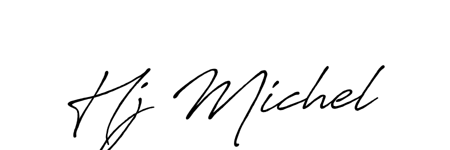Also You can easily find your signature by using the search form. We will create Hj Michel name handwritten signature images for you free of cost using Antro_Vectra_Bolder sign style. Hj Michel signature style 7 images and pictures png