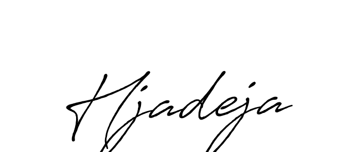 Hjadeja stylish signature style. Best Handwritten Sign (Antro_Vectra_Bolder) for my name. Handwritten Signature Collection Ideas for my name Hjadeja. Hjadeja signature style 7 images and pictures png