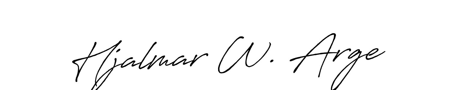 Antro_Vectra_Bolder is a professional signature style that is perfect for those who want to add a touch of class to their signature. It is also a great choice for those who want to make their signature more unique. Get Hjalmar W. Arge name to fancy signature for free. Hjalmar W. Arge signature style 7 images and pictures png