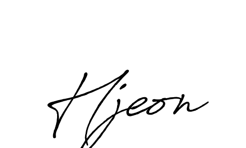 Hjeon stylish signature style. Best Handwritten Sign (Antro_Vectra_Bolder) for my name. Handwritten Signature Collection Ideas for my name Hjeon. Hjeon signature style 7 images and pictures png