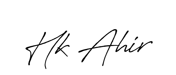 You should practise on your own different ways (Antro_Vectra_Bolder) to write your name (Hk Ahir) in signature. don't let someone else do it for you. Hk Ahir signature style 7 images and pictures png