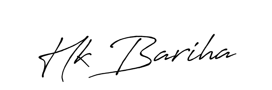 Design your own signature with our free online signature maker. With this signature software, you can create a handwritten (Antro_Vectra_Bolder) signature for name Hk Bariha. Hk Bariha signature style 7 images and pictures png
