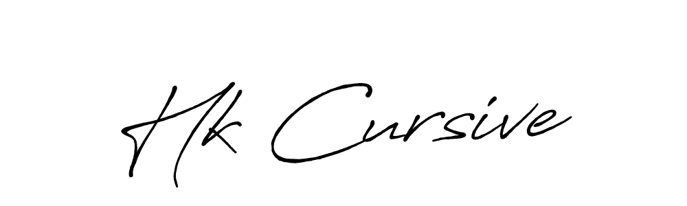 How to make Hk Cursive signature? Antro_Vectra_Bolder is a professional autograph style. Create handwritten signature for Hk Cursive name. Hk Cursive signature style 7 images and pictures png