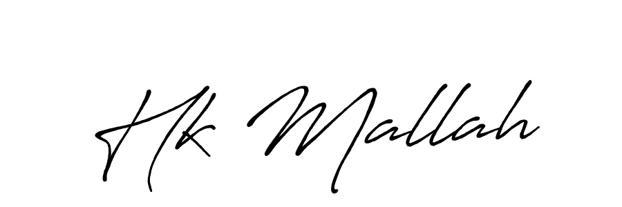 Also we have Hk Mallah name is the best signature style. Create professional handwritten signature collection using Antro_Vectra_Bolder autograph style. Hk Mallah signature style 7 images and pictures png