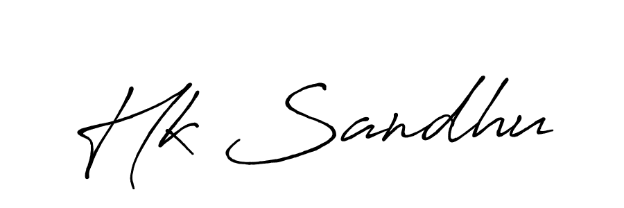 Design your own signature with our free online signature maker. With this signature software, you can create a handwritten (Antro_Vectra_Bolder) signature for name Hk Sandhu. Hk Sandhu signature style 7 images and pictures png