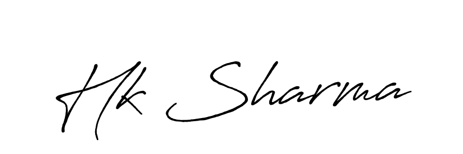 Hk Sharma stylish signature style. Best Handwritten Sign (Antro_Vectra_Bolder) for my name. Handwritten Signature Collection Ideas for my name Hk Sharma. Hk Sharma signature style 7 images and pictures png