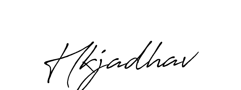 Use a signature maker to create a handwritten signature online. With this signature software, you can design (Antro_Vectra_Bolder) your own signature for name Hkjadhav. Hkjadhav signature style 7 images and pictures png