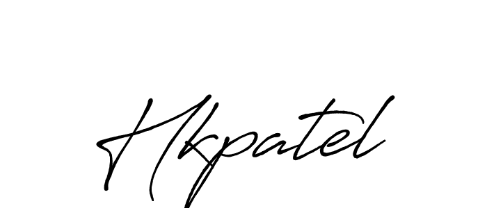 Create a beautiful signature design for name Hkpatel. With this signature (Antro_Vectra_Bolder) fonts, you can make a handwritten signature for free. Hkpatel signature style 7 images and pictures png