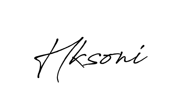 Hksoni stylish signature style. Best Handwritten Sign (Antro_Vectra_Bolder) for my name. Handwritten Signature Collection Ideas for my name Hksoni. Hksoni signature style 7 images and pictures png