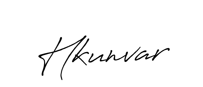 Create a beautiful signature design for name Hkunvar. With this signature (Antro_Vectra_Bolder) fonts, you can make a handwritten signature for free. Hkunvar signature style 7 images and pictures png