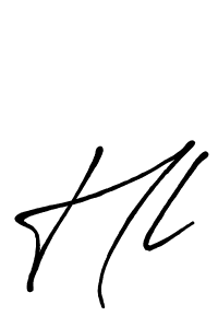 How to make Hl signature? Antro_Vectra_Bolder is a professional autograph style. Create handwritten signature for Hl name. Hl signature style 7 images and pictures png