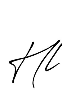 How to make Hl signature? Antro_Vectra_Bolder is a professional autograph style. Create handwritten signature for Hl name. Hl signature style 7 images and pictures png