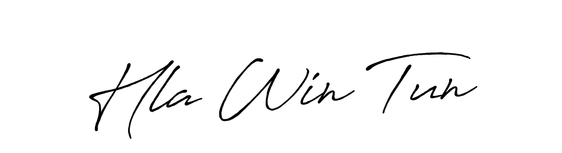 How to make Hla Win Tun name signature. Use Antro_Vectra_Bolder style for creating short signs online. This is the latest handwritten sign. Hla Win Tun signature style 7 images and pictures png