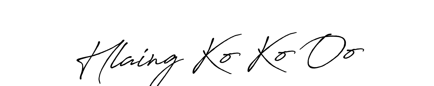 You should practise on your own different ways (Antro_Vectra_Bolder) to write your name (Hlaing Ko Ko Oo) in signature. don't let someone else do it for you. Hlaing Ko Ko Oo signature style 7 images and pictures png