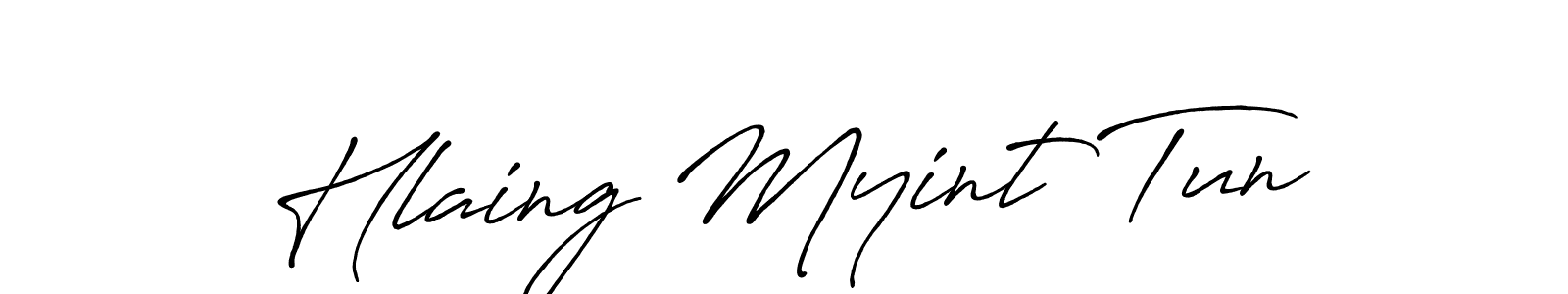Also You can easily find your signature by using the search form. We will create Hlaing Myint Tun name handwritten signature images for you free of cost using Antro_Vectra_Bolder sign style. Hlaing Myint Tun signature style 7 images and pictures png